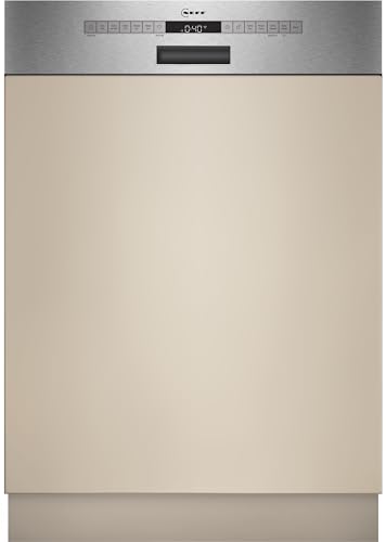 Neff S245ECS15E, N 50, Smarter -Geschirrspüler Teilintegriert 60 cm, Spülmaschine mit Besteckschublade, Open Dry, starke Reinigung mit Chef 70ºC, höhenverstellbarer Oberkorb, Gebürsteter Stahl im Sale